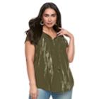 Plus Size Sonoma Goods For Life&trade; Pintuck Tee, Women's, Size: 3xl, Dark Green