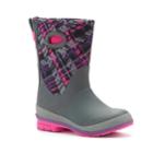 Western Chief Classic Dazzling Dots Girls' Tall Waterproof Rain Boots, Size: 1, Grey (charcoal)