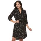 Women's Apt. 9&reg; High-low Shirtdress, Size: Xl, Black
