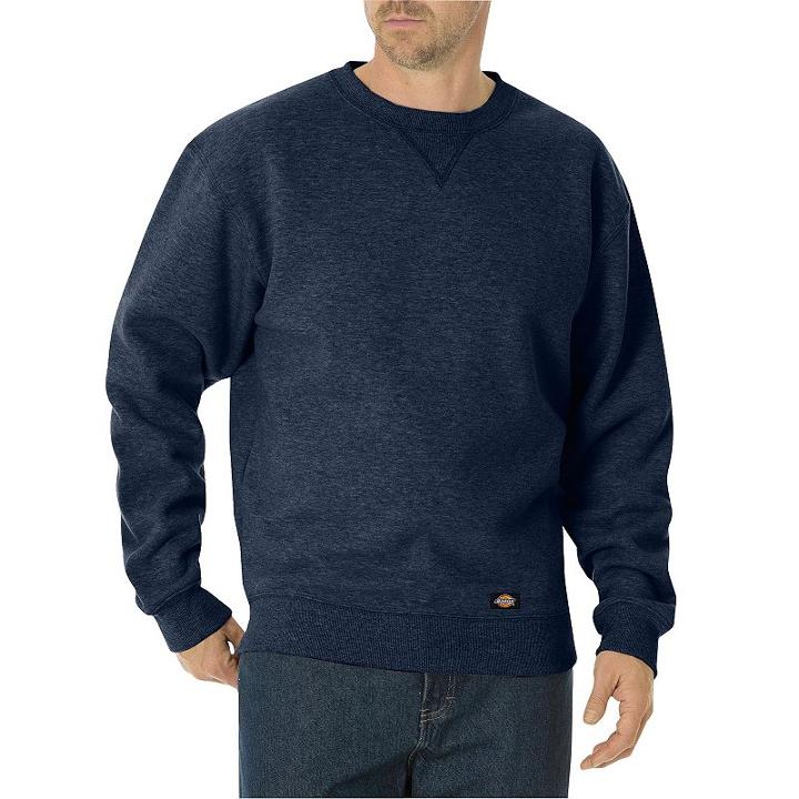 Big & Tall Dickies Fleece Crewneck Tee, Men's, Size: L Tall, Dark Blue