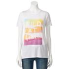 Juniors' Wild At Heart Graphic Tee, Girl's, Size: Large, White