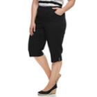 Plus Size Croft & Barrow&reg; Pull On Capris, Women's, Size: 4xl, Black