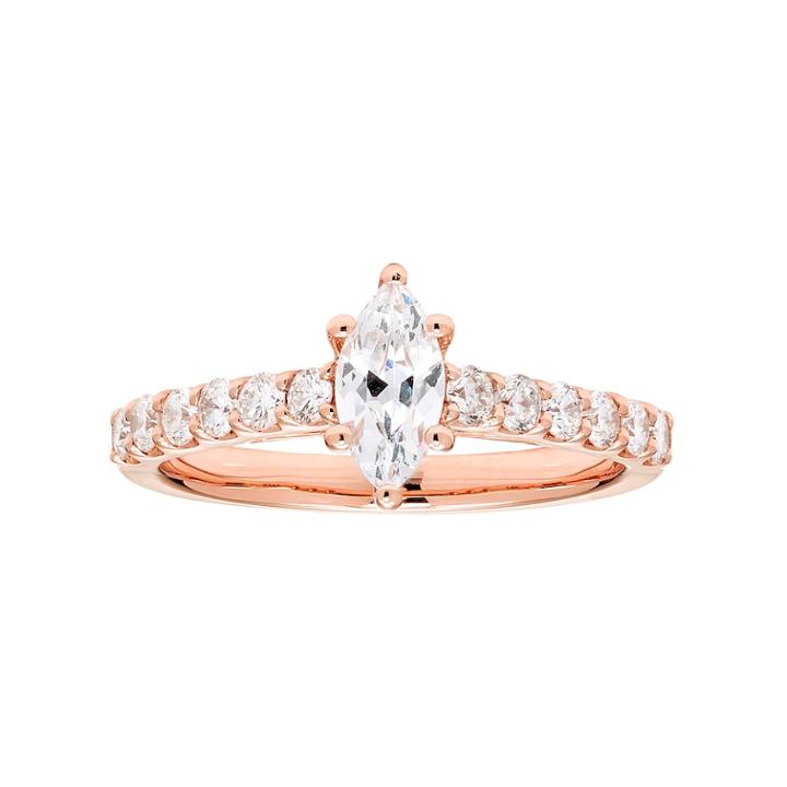 14k Gold 1 Carat T.w. Igl Certified Diamond Marquise Engagement Ring, Women's, Size: 5.50, White