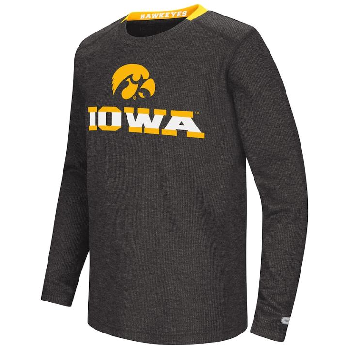 Boys 8-20 Iowa Hawkeyes Wordmark Tee, Size: Xl(20), Black