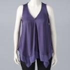 Plus Size Simply Vera Vera Wang Handkerchief Tank, Women's, Size: 3xl, Med Purple