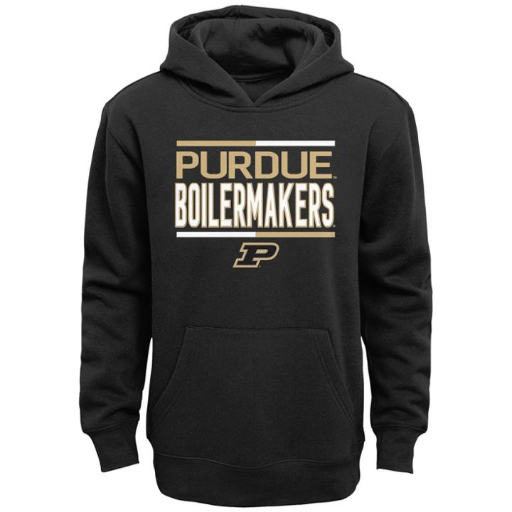 Boys 8-20 Purdue Boilermakers Fleece Hoodie, Size: L 14-16, Black