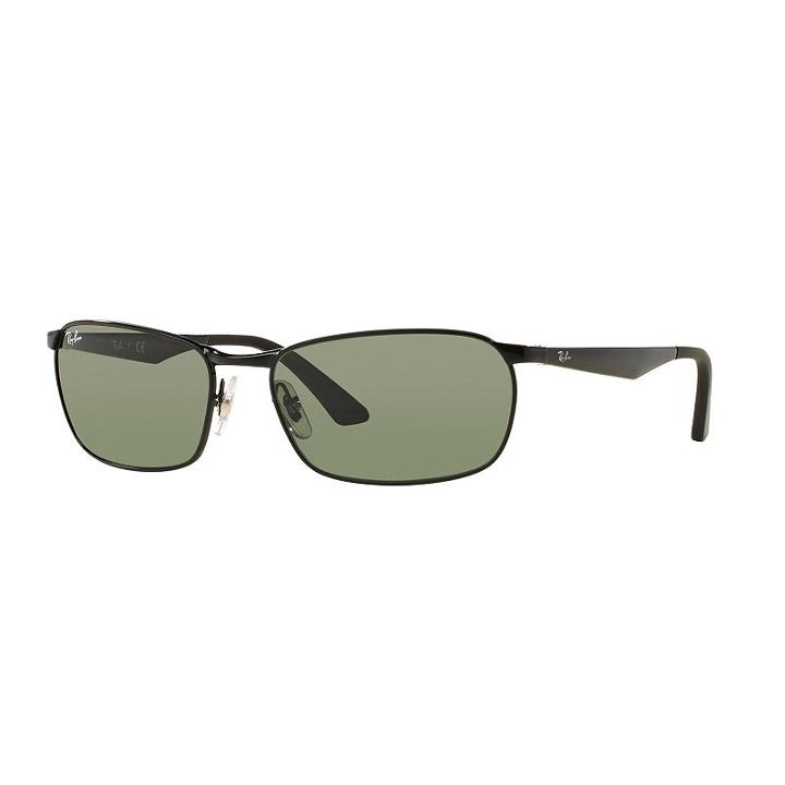 Ray-ban Rb3534 62mm Rectangle Sunglasses, Adult Unisex, Black