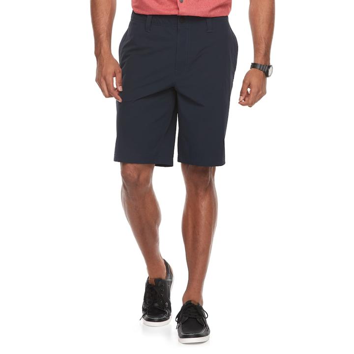 Men's Coolkeep Neo Flex Classic-fit Stretch Shorts, Size: 33, Blue (navy)