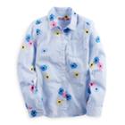 Girls 7-16 & Plus Size So&reg; Tie Front Plaid Button-down Shirt, Size: 7-8, Light Blue