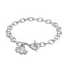 Dayna U South Carolina Gamecocks Sterling Silver Toggle Bracelet, Women's, Size: 8, Grey