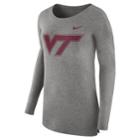 Women's Nike Virginia Tech Hokies Cozy Knit Top, Size: Large, Turquoise/blue (turq/aqua)