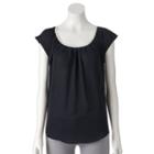 Women's Lc Lauren Conrad Pleated Top, Size: Xs, Black