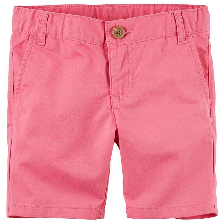 Girls 4-8 Carter's School Uniform Twill Shorts, Size: 6x, Pink