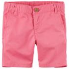 Girls 4-8 Carter's School Uniform Twill Shorts, Size: 6x, Pink