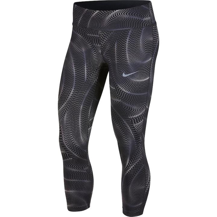 Women's Nike Power Essential Running Capri Leggings, Size: Large, Grey