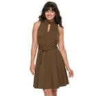 Women's Sharagano Fit & Flare Ponte Dress, Size: 8, Green