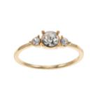 Lc Lauren Conrad 3-stone Ring, Women's, Size: 7, Gold