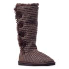 Muk Luks Malena Women's Speckled Boots, Girl's, Size: 9, Brown