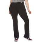 Juniors' Plus Size So&reg; Black Skinny Bootcut Yoga Pants, Teens, Size: 1xl