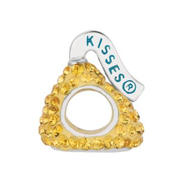 Sterling Silver Crystal Hershey's Kiss Bead - Made With Swarovski Crystals, Women's, Yellow