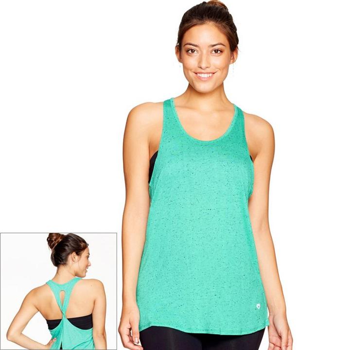 Women's Colosseum Zeal Twist Back Tank, Size: Small, Dark Green