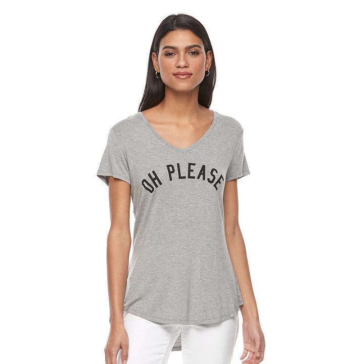 Women's Apt. 9&reg; V-neck Graphic Tee, Size: Xxl