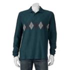 Men's Haggar Classic-fit Argyle Jacquard Polo, Size: Large, Blue Other