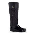 Henry Ferrera J Women's Water-resistant Quilted Rain Boots, Size: 7, Black
