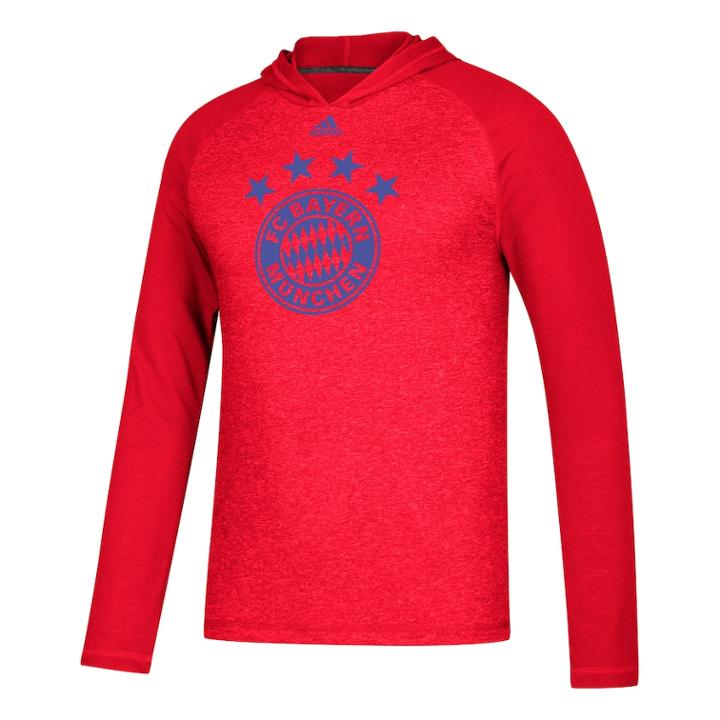 Men's Adidas Fc Bayern Pitch Street Hooded Tee, Size: Xxl, Multicolor