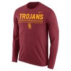 Men's Nike Usc Trojans Dri-fit Legend Staff Long-sleeve Tee, Size: Xxl, Red