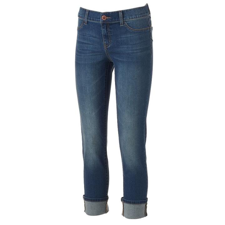 Women's Juicy Couture Cuffed Skinny Jeans, Size: 2, Blue