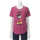 Disney's Mickey Mouse Juniors' One Of A Kind Graphic Tee, Girl's, Size: Small, Dark Red
