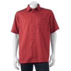 Men's Haggar Classic-fit Microfiber Easy-care Button-down Shirt, Size: Small, Orange Oth