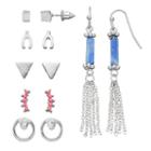 Mudd&reg; Triangle, Wishbone & Tassel Earring Set, Women's, Multicolor