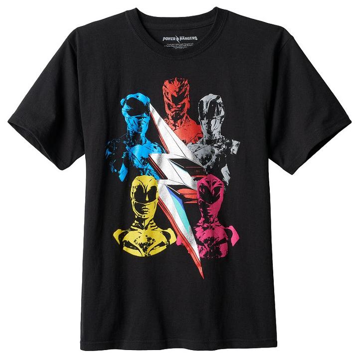 Boys 8-20 Power Rangers Movie Tee, Boy's, Size: Medium, Black