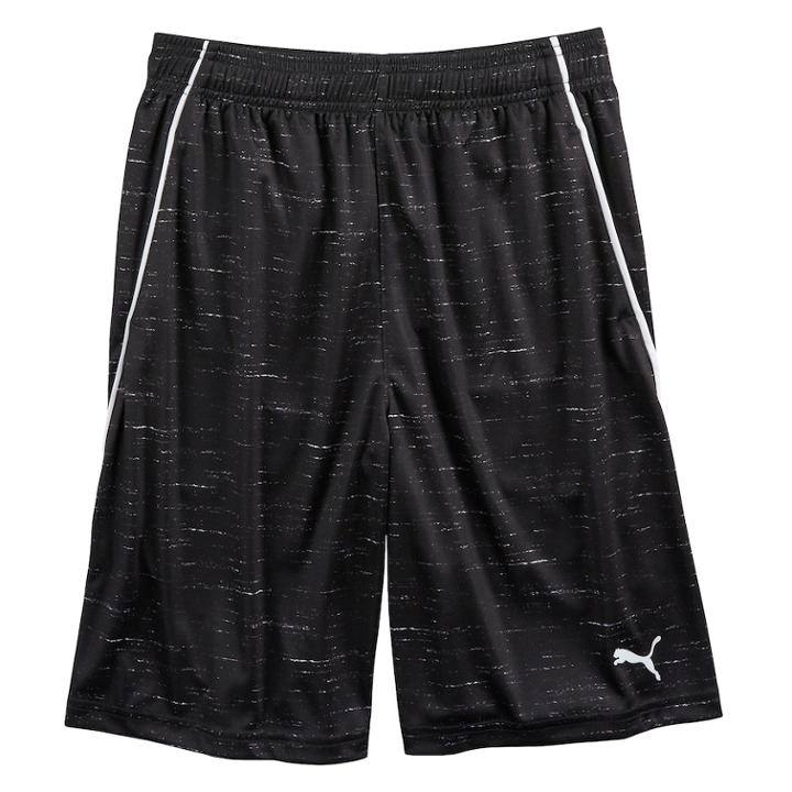 Boys 8-20 Puma Heathered Performance Shorts, Size: Xl, Black