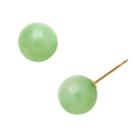 14k Gold Jade Ball Stud Earrings, Women's, Green