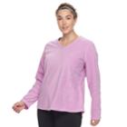 Plus Size Tek Gear&reg; Microfleece V-neck Top, Women's, Size: 1xl, Med Purple