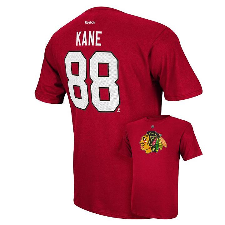 Men's Reebok Chicago Blackhawks Patrick Kane Player Tee, Size: Small, Red