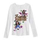 Disney's Descendants Mal & Evie Girls 7-16 Graphic Print Top, Girl's, Size: Large, White