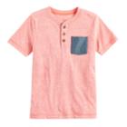Boys 4-7x Sonoma Goods For Life&trade; Coral Heathered Henley, Size: 7x, Med Pink