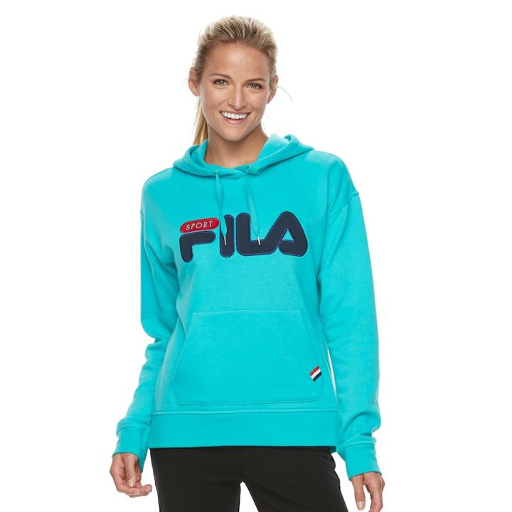 Women's Fila Sport&reg; Logo Graphic Hoodie, Size: Xl, Turquoise/blue (turq/aqua)