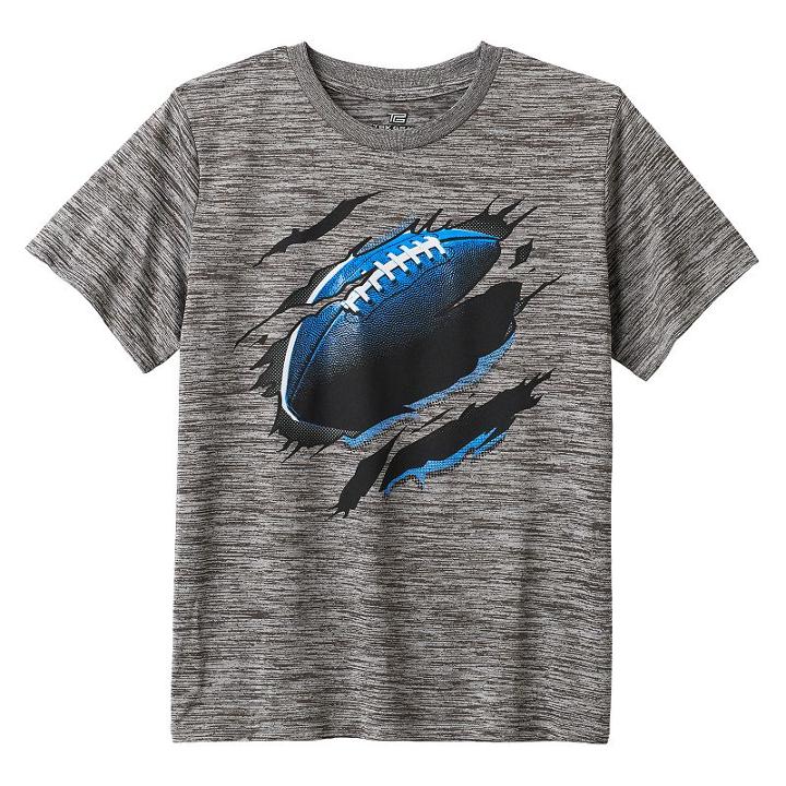 Boys 8-20 Tek Gear Football Tee, Boy's, Size: Large, Grey