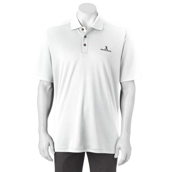 Men's Pebble Beach Classic-fit Textured Performance Golf Polo, Size: Xxl, White