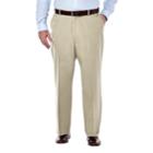 Big & Tall Haggar Premium Stretch No-iron Khaki Flat-front Pants, Men's, Size: 52x29, Dark Beige