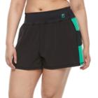 Plus Size Fila Sport&reg; Colorblock Running Shorts, Women's, Size: 1xl, Med Green