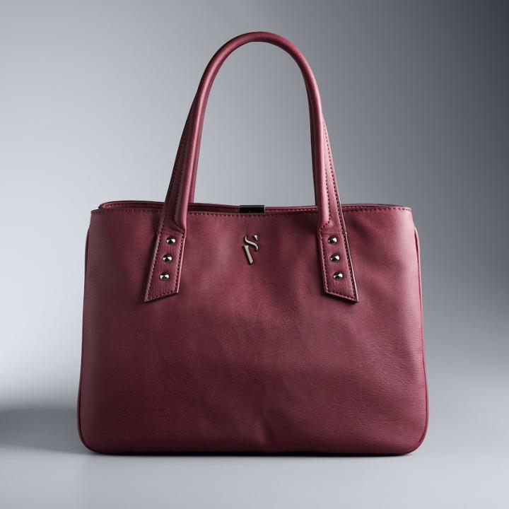 Simply Vera Vera Wang Frame Satchel, Women's, Dark Pink