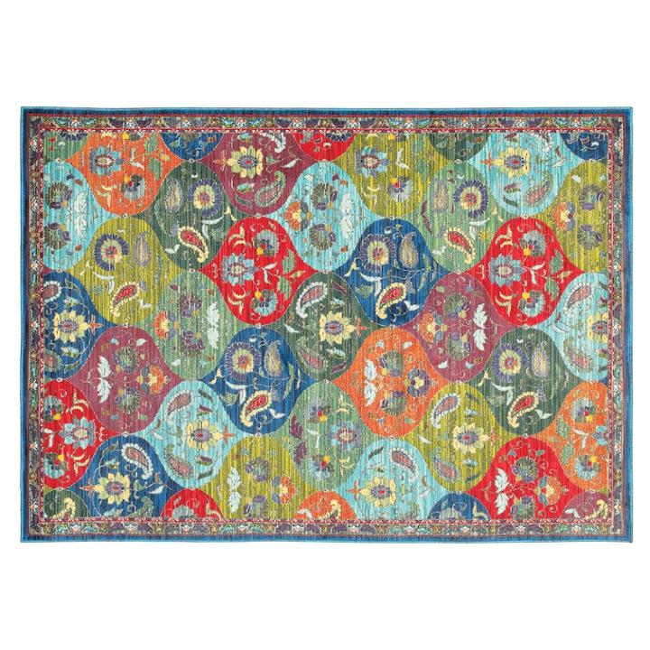 Stylehaven Jacquelyn Floral Panel Rug, Size: 10x13 Ft, Blue