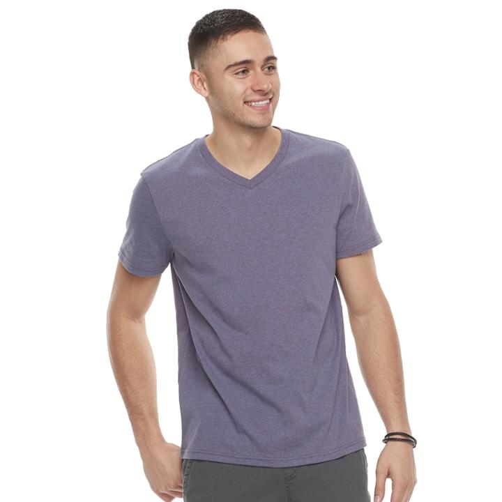 Men's Urban Pipeline&reg; Ultimate V-neck Fashion Tee, Size: Small, Med Purple