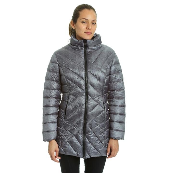 Women's Champion Packable Puffer Coat, Size: Xl, Grey